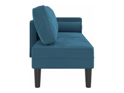 Sofá diván con cojines terciopelo azul ES549271