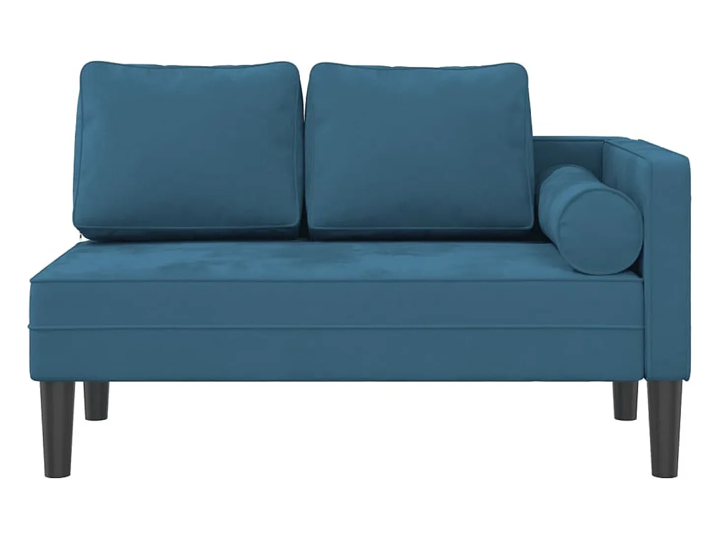 Sofá diván con cojines terciopelo azul ES549271