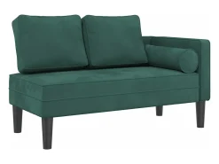 Sofá diván con cojines terciopelo verde oscuro ES679252