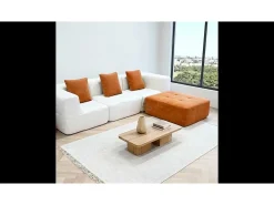 Sofá Eden Completo 3 plazas - blanco naranja