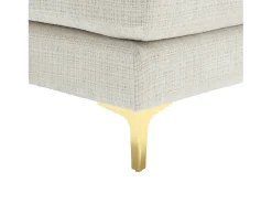 Sofá esquinero beige - Sofá de 4 plazas con asientos y cojines - para salón y dormitorio