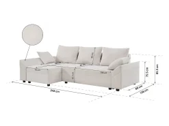 Sofá esquinero convertible y reversible 