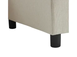 Sofá esquinero de 3 plazas con reposapiés - tejido de lino - muebles de salón - sofá moderno en beige