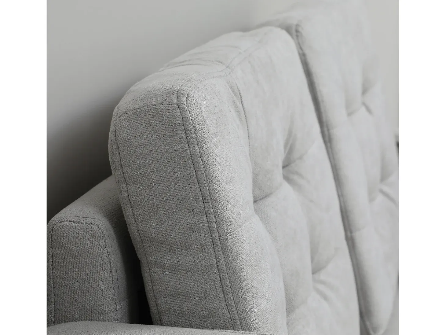 Sofá gris de 2 plazas - Sofá con almacenaje y cojines - para salón y dormitorio