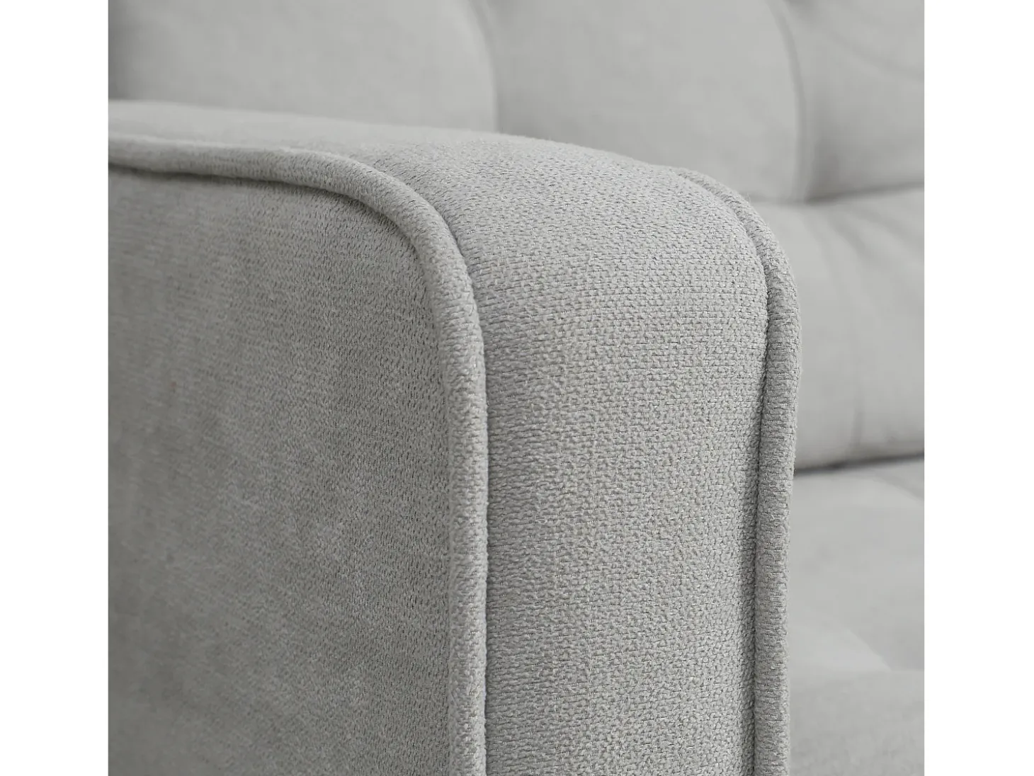 Sofá gris de 2 plazas - Sofá con almacenaje y cojines - para salón y dormitorio