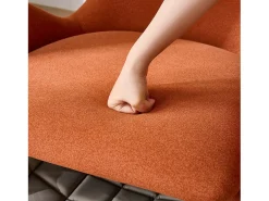Sofá individual - 66 x 55 x 76 cm - Sillón apto para mascotas - Madera - Rojo