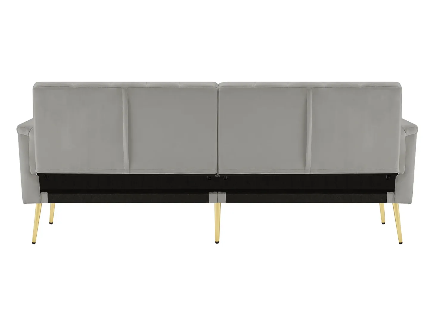 Sofá moderno de terciopelo gris con respaldo y reposabrazos ajustables – para salón, dormitorio o cine en casa