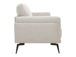 Sofá moderno 3 plazas de tejido efecto aterciopelado texturizado beige MOSCO