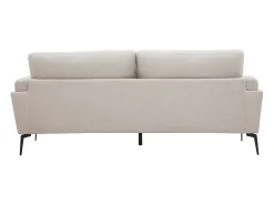 Sofá moderno 3 plazas de tejido efecto aterciopelado texturizado beige MOSCO