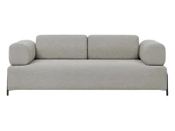 Sofá modular de 3 plazas de diseño moderno por módulos con mesitas Diadema - Gris claro