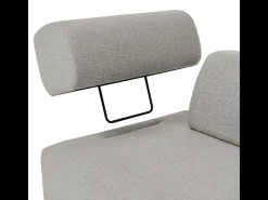 Sofá modular de 3 plazas de diseño moderno por módulos con mesitas Diadema - Gris claro