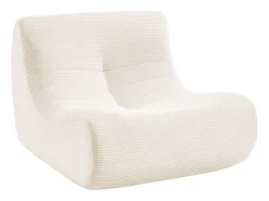 Sofá modular de pana, 3 plazas crema