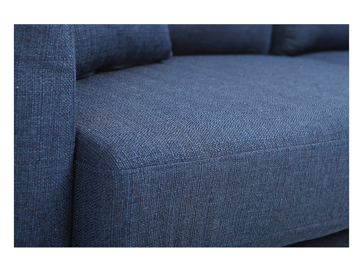 Sofá nórdico 3 plazas azul oscuro desenfundable patas madera OSLO