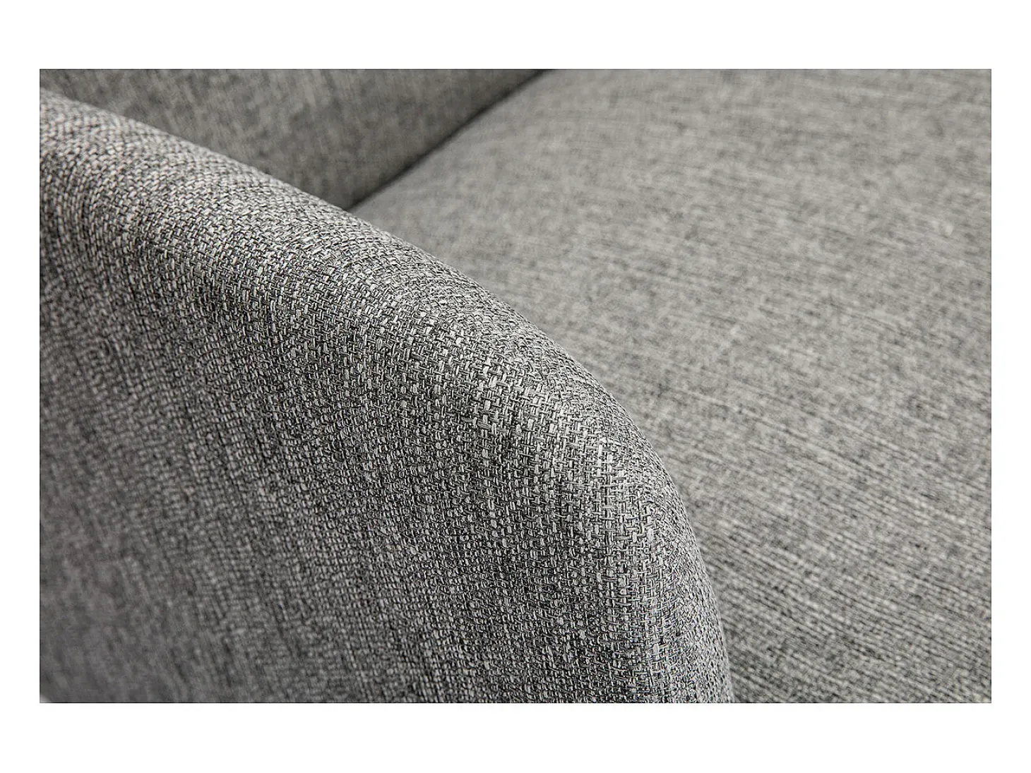 Sofá nórdico 2 plazas de tejido gris claro y madera clara ISKO
