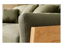 Sofá nórdico 3 plazas desenfundable kaki KYO