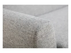 Sofá nórdico 3 plazas gris claro y madera PURE