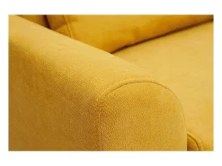 Sofá nórdico 3 plazas terciopelo amarillo mostaza EKTOR