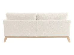 Sofá nórdico 3 plazas desenfundable efecto borreguillo blanco OSLO