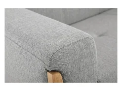 Sofá nórdico 2 plazas gris claro con patas de madera FJORD
