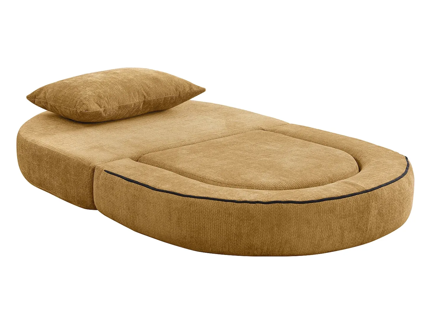 Sofá para salón en chenilla amarillo diseño moderno cómodo y resistente