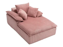 Sofá reclinable de 1 plaza - Sillón de pana - No requiere montaje - Rosa