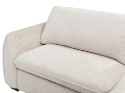Sofá rinconera convertible y reversible en tela jaspeada beige MONAVI