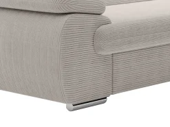 Sofá rinconera derecha convertible en pana beige FABIEN
