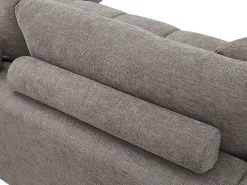 Sofá rinconera derecha de tela color gris BERENIA