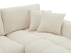 Sofá rinconera derecha de tela color beige BERENIA