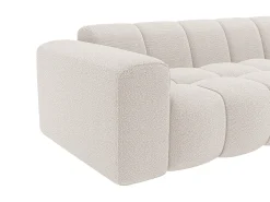 Sofá rinconera derecha en chenilla beige CALESO de Maison Céphy