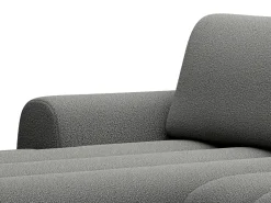 Sofá rinconera izquierda convertible de tela gris 4 plazas FRIDORA