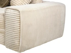 Sofá rinconera izquierda de pana beige CALAZO de Pascal Morabito