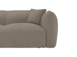 Sofá rinconera izquierda de tela gris topo CAMILIO de Maison Céphy