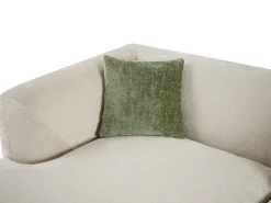 Sofá rinconera izquierda de tela beige estilo contemporáneo TANCAVO