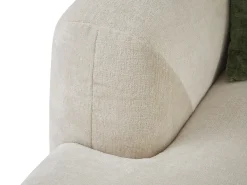 Sofá rinconera izquierda de tela beige estilo contemporáneo TANCAVO