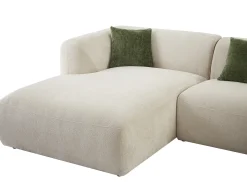 Sofá rinconera izquierda de tela beige estilo contemporáneo TANCAVO
