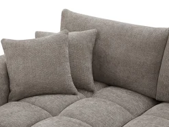 Sofá rinconera izquierda de tela color gris BERENIA