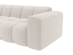 Sofá rinconera izquierda en chenilla beige CALESO de Maison Céphy