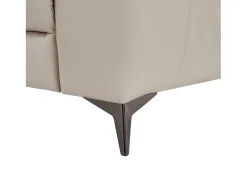Sofá rinconera izquierda relax eléctrico de cuero crema FORLO