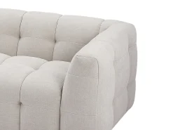 Sofá rinconera izquierda y chaise longe de tela beige DILOME de Pascal Morabito