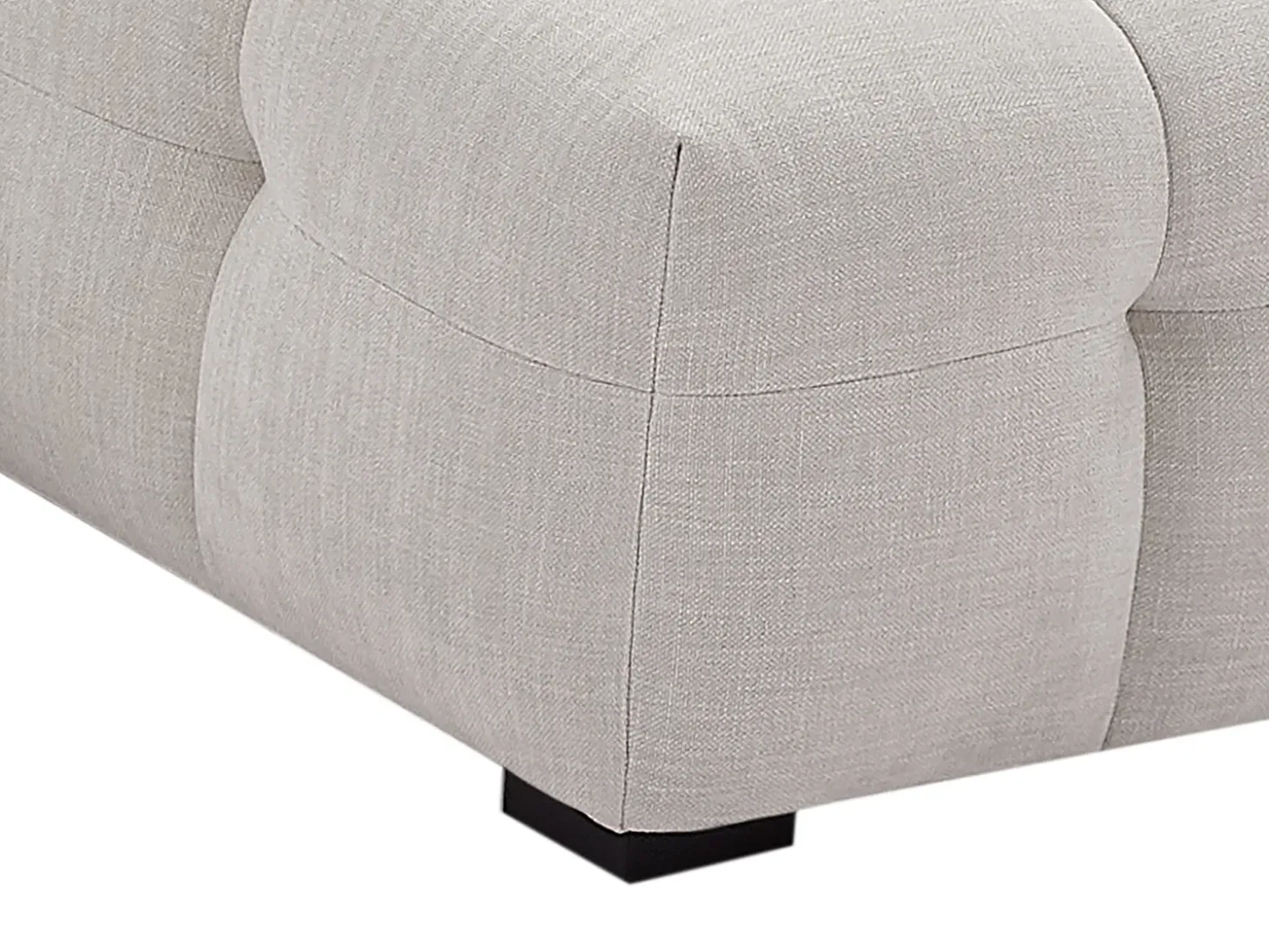 Sofá rinconera izquierda y chaise longe de tela beige DILOME de Pascal Morabito