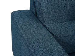 Sofá rinconera reversible de tela azul oscuro patas de madera BARTOLOME