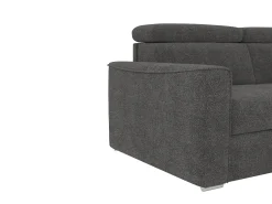 Sofá rinconera reversible convertible tipo italiano en tela gris - Cama 160 cm VIZIR