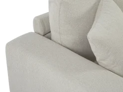 Sofá rinconera reversible en tela texturizada beige JAMOLO