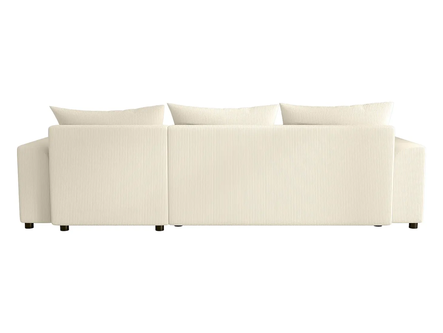 Sofá rinconera reversible de pana beige NESSARO