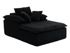 Sofá 177x122x92cm diseño sin armazon listo para usar espuma alta densidad pana Negro