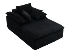 Sofá 177x122x92cm diseño sin armazon listo para usar espuma alta densidad pana Negro