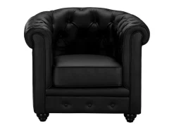 Sofá y sillón CHESTERFIELD - Piel sintética Negro