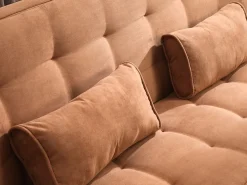 Sofa cama clic-clac microfibra color caramelo MISHAN