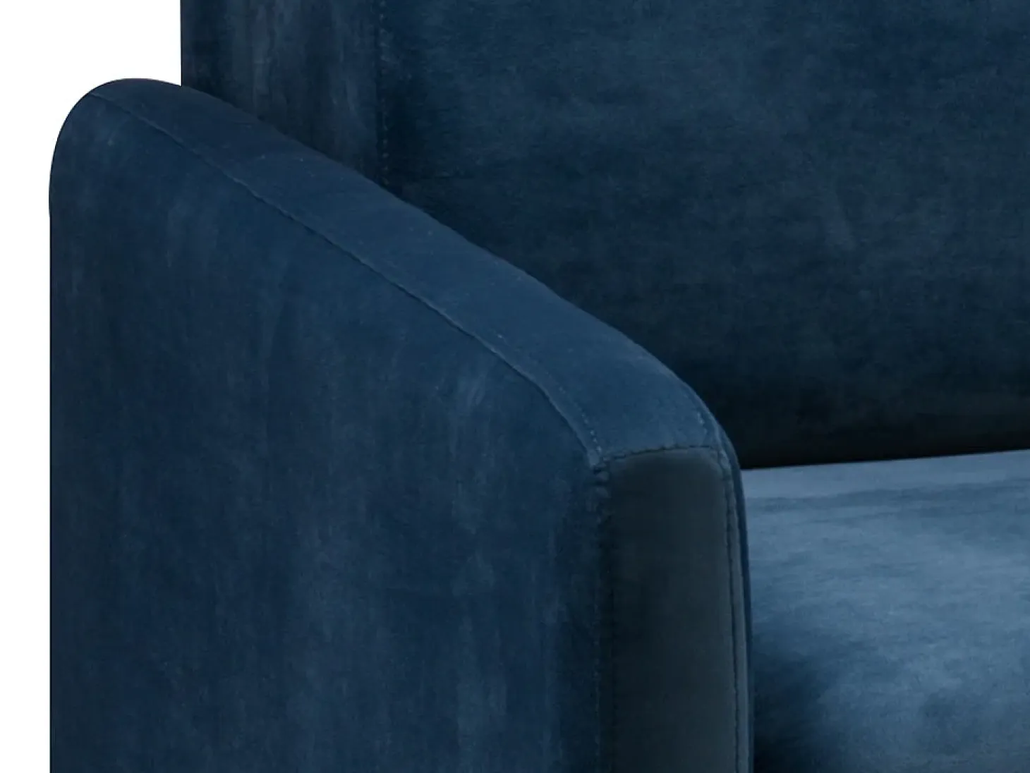 Sofá-cama de apertura exprés terciopelo azul CALIFE